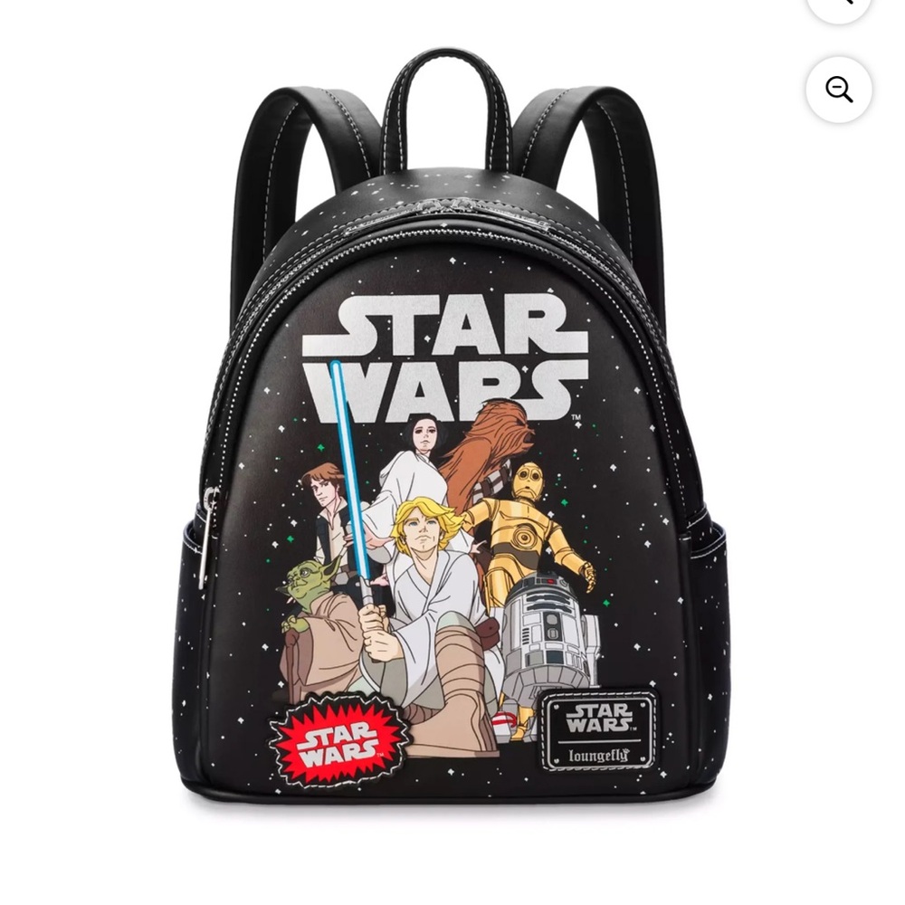 NWT Disney Star Wars Loungefly Mini Backpack glow in the dark